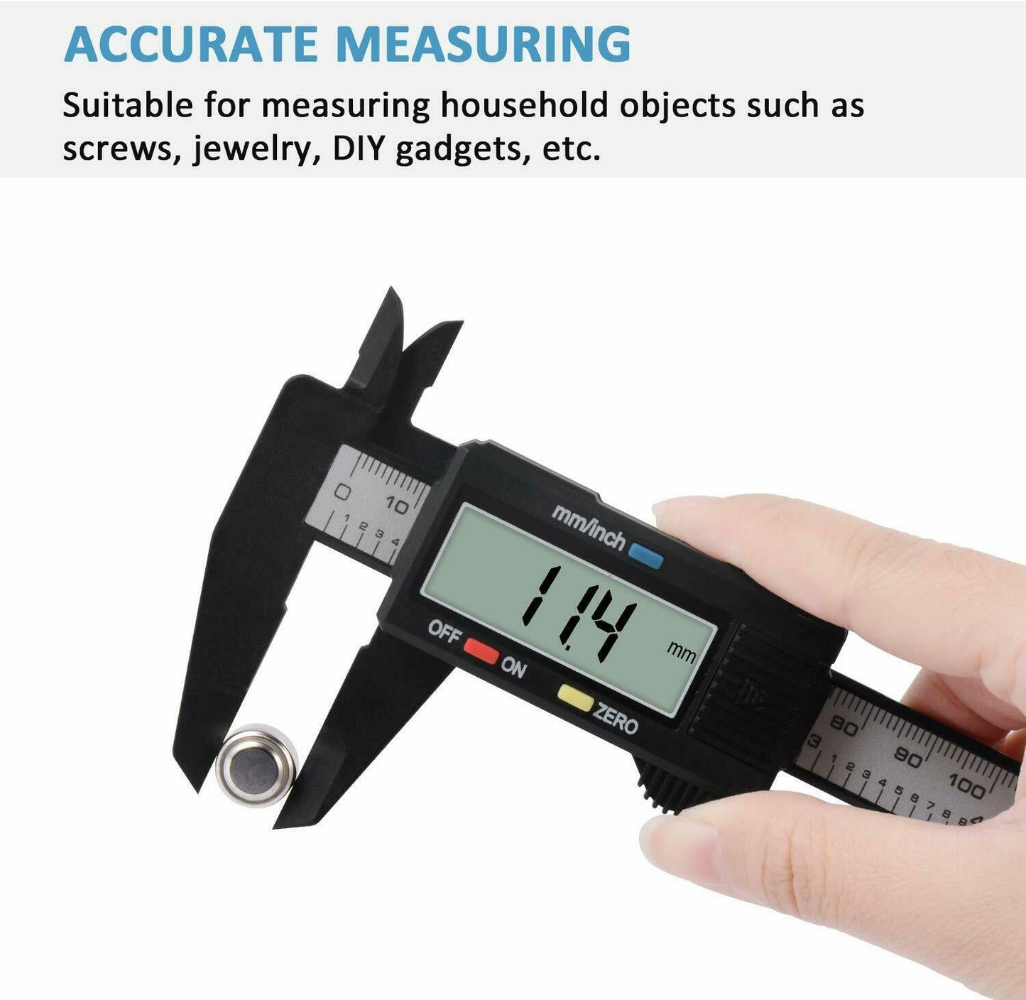 Digital Caliper Electronic Gauge Carbon Fiber Vernier Micrometer Ruler 150mm 6